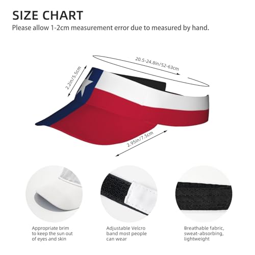 Stylish Visor Cap, Adjustable Lightweight Sun Hat for Men Women Teens - Sports, Beach, Golf, Tennis - color: Texas 2