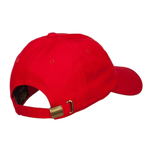 Nissi Unstructured Cotton Twill Washed Cap - color: Red