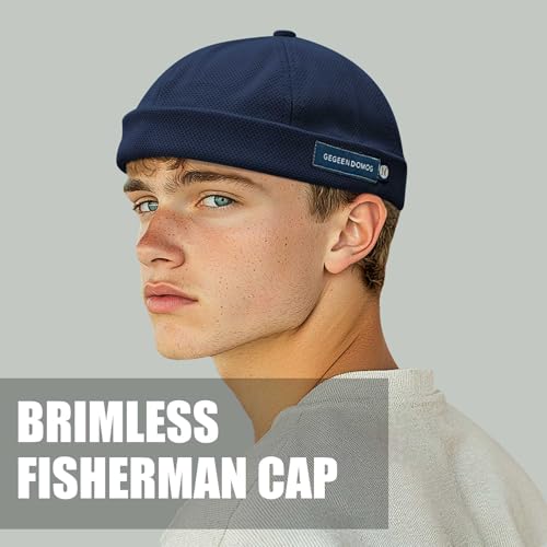 CLAPE Watch Cap Work Beanie Corduroy Docker Leon Brimless Hat Rolled Cuff Harbour Hat - color: Ct18-navy Blue