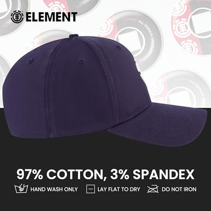 Element Unisex Adult Element Baseball Hat, Adult Flex Fit Active Sport Cap with Curved Brim - color: Navy