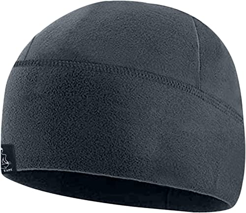Temple Tape Tactical Fleece Watch Cap Beanie – Skull Cap Fleece Hat - Mens & Women - color: Graphite Gray, size: One Size