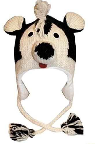 Agan Traders Animal Hat Cap Wool Fleece Lined Trapper Beanie Multi-Functional Set Girls Boys Adult - color: Skunk