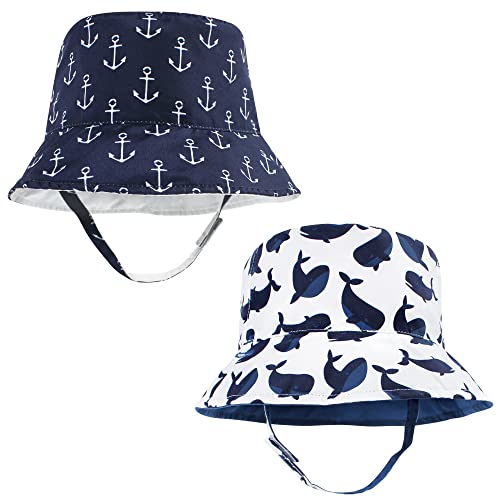 Hudson Baby Baby Hudson Baby Unisex Baby Sun Protection Hat - color: Whale Anchor, size: 0-12 Months