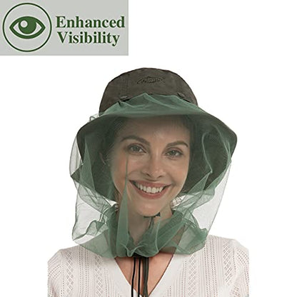 Palmyth Head Net Hat, Sun Hat Safari Hat - color: Army Green