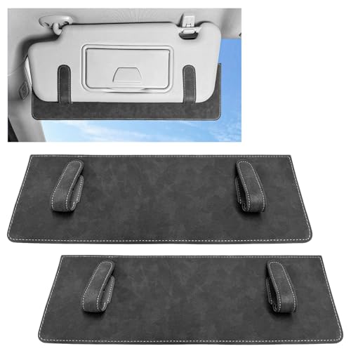 2 PCS Sun Visor Extender for Car, Anti-Glare Sunvisor Extension Shade Attachment for Safe Driving, Clip-On Sun Blocker Sunshade Extender Protect Driver Passenger from UV Rays (Dark Gray) - color: Dark Gray, size: 2 PCS