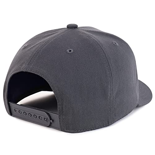 Trendy Apparel Shop Premium High Crown Cotton 5 Panel Pro Style Cap - color: Charcoal