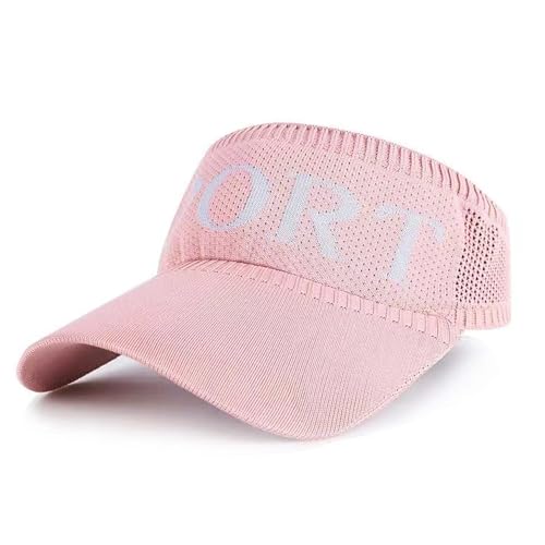 Sun Visor Hats for Women Men Tennis Visor Sunvisor Golf Visor UV Protection Elastic Cap Sports Visor - color: Pink