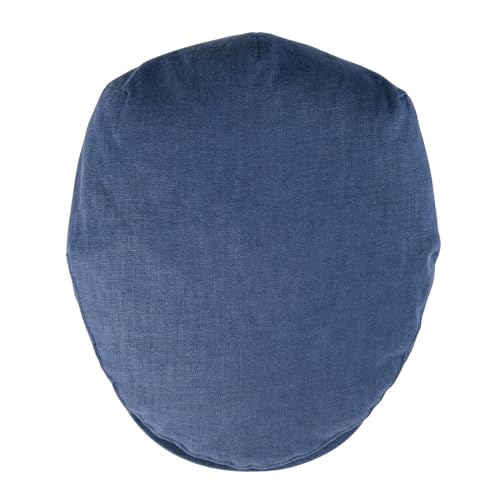 BOTVELA Men Linen Flat Ivy Newsboy Hat - color: Plain Navy, size: 7 1/8-7 1/4