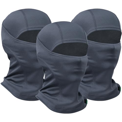 QINGLONGLIN Balaclava Ski Mask Windproof Full Face Cover Men Women 3 Pack - color: Gray+gray+gray.