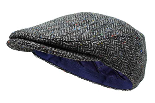 Borges & Scott The Galway - Irish Tweed Flat Cap - color: Pebble Hb, size: Medium-Large