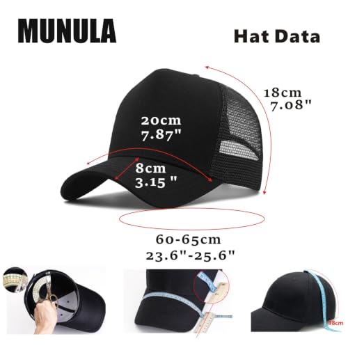 Oversize XXL Mesh Trucker Hat Big Head Hats for Men High Crown Baseball Cap Breathable Dad Hat Adjustable 23.6"-25.6" - color: Blue