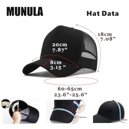 Oversize XXL Mesh Trucker Hat Big Head Hats for Men High Crown Baseball Cap Breathable Dad Hat Adjustable 23.6"-25.6" - color: Blue