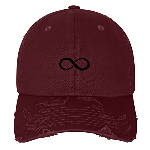 JPAK Infiniti Vintage Dad Hat Frayed Embroidered Cap Symbol Loop - color: Maroon