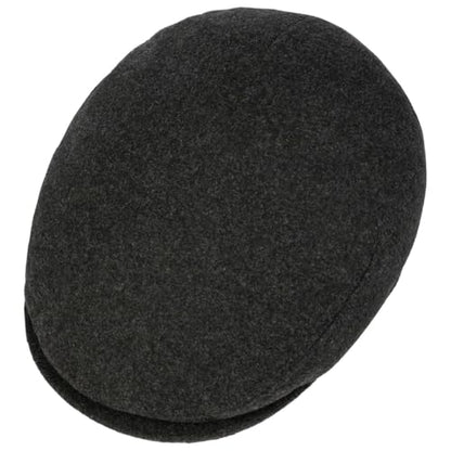 Lipodo Classic Flat Cap Italian-Made Wool Winter Peaked Ivy Cap Men Women - color: Anthracite, size: 6 7/8