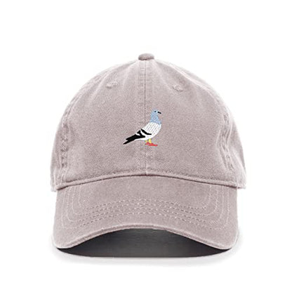 Pigeon Baseball Cap Embroidered Cotton Adjustable Dad Hat - color: Light Grey
