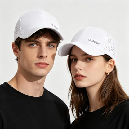 Cmonie 3Pcs Quick Dry Baseball Hat Breathable Sport Cap - color: 3pcs-black&white&gray-d