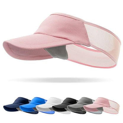 vidsel Sport Sun-Visor Hat Men Women, Summer UV Protection Stretchy Visor - color: Pink