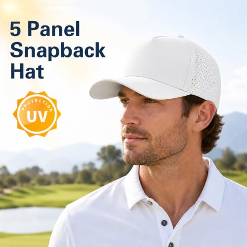 5 Panel Baseball Cap Quick Dry Mesh Snapback Hat for Women Men - color: Lightgrey