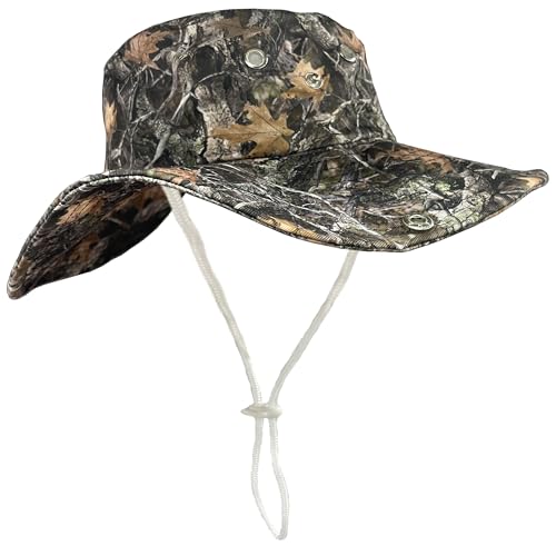 Funny Sun Hat for Men Women Wide Brim Bucket Hat Hiking Boonie Hat Summer Beach Fishing Caps - color: Camo Forest