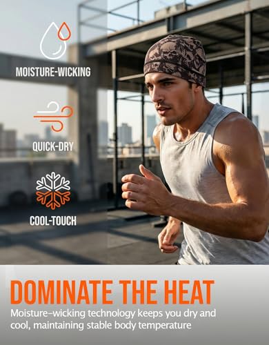 Sweat Wicking Skull Caps Cooling Helmet Liner Hat Running Beanie Cycling Skullcap Sleeping Cap for Men Women - color: Skull Sets