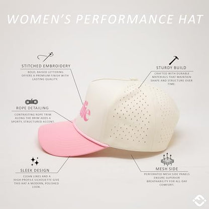 Funky Junque Golf Trucker Hat - color: Birdie - Pink/Beige