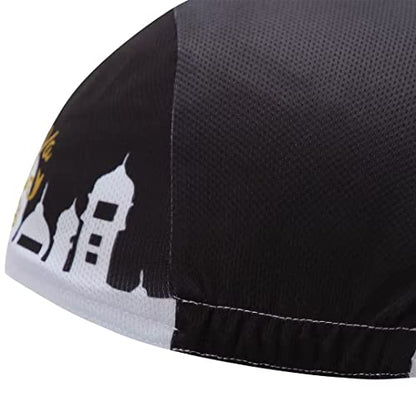Funny Cycling Cap - Polyester Skull Cycling Hat-Under Helmet -Cartoon Cycling Helmet Liner Breathable&Sweat Uptake - color: Fuu-bb