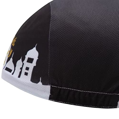 Funny Cycling Cap - Polyester Skull Cycling Hat-Under Helmet -Cartoon Cycling Helmet Liner Breathable&Sweat Uptake - color: Fuu-bb