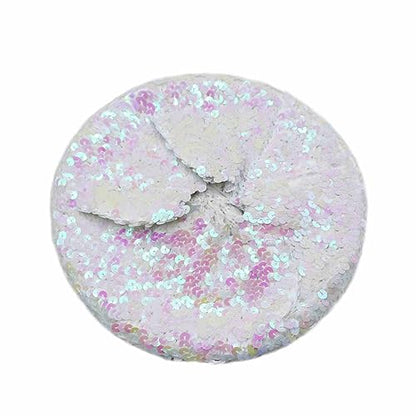 JUMISEE Sparkly Sequin Berets for Women Girls Fashion Beanie Hat Costume Accessories for Festival Party Dance - color: White
