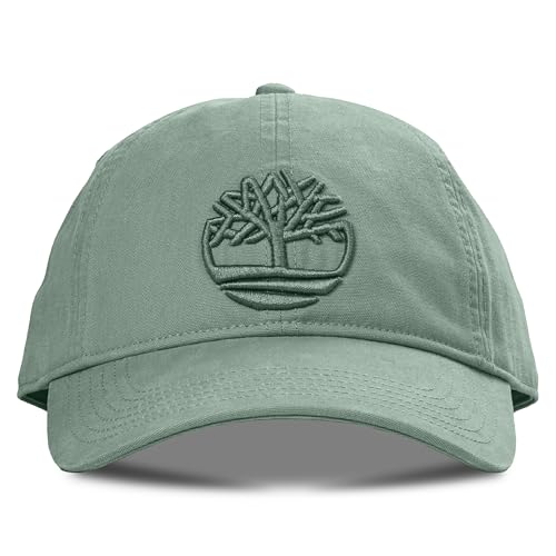 Timberland Soundview Baseball Cap for Boys 7-14, Cotton Canvas, Adjustable, Lightweight & Durable, One Size - color: Green Bay (Light Green)