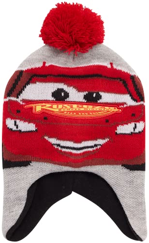 Disney Boys' Winter Hat - 2 Pack Lightning McQueen Pom Pom Beanie or Mickey Mouse Hat (4-7) - color: Lightning Mcqueen