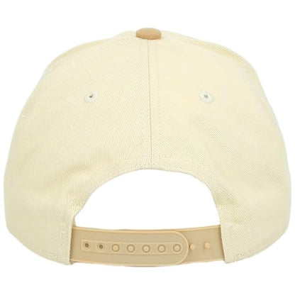 E BY ELIDAN New York Trucker Snapback Hat 3D Embroidered Baseball Cap - color: Cream Khaki