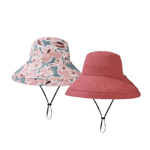 FaroDor Women's Reversible Bucket Hat UV Protection Packable Travel Cap Wide Brim Sun Hats 2026 - color: 9red