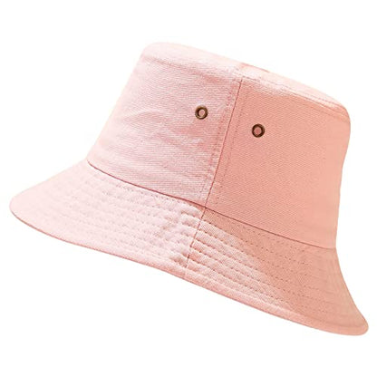 Unisex Bucket Hat Summer UPF 50+ Sun Protection Outdoor Beach Fishing Travel Hiking Hat - color: Pink