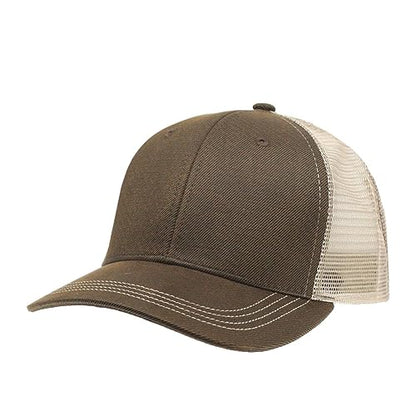 Heavy Washed Coated Canvas Wax-Look Adjustable Low Profile Men Women Baseball Cap - color: Brown/Khaki