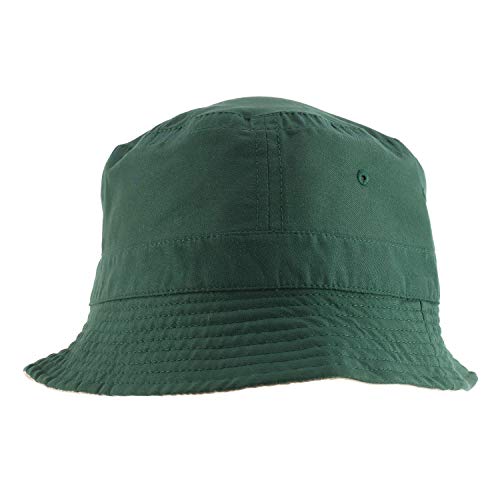 Armycrew Big Size Oversized Microfiber Reversible Bucket Hat - color: Dk Green Khaki, size: XX-Large-3X-Large