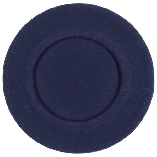 Women's Beret Cashmere Wool French Hat Made in EU Women Autumn Winter - color: Navy, size: 6 7/8