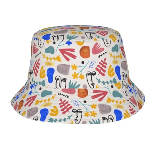 Bucket Hat for Men Women Funny Hat Unisex Foldable Summer Travel Beach Hat - color: Graffiti Bucket Hats02