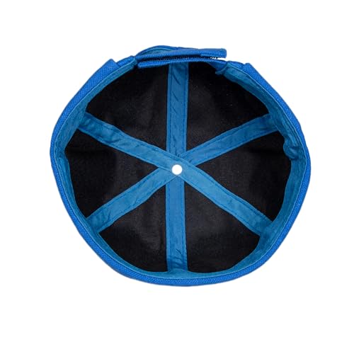 Cotton Docker Cap, Unisex Brimless Cap, Men Skull Cap, Brimless Beanie Hat, Men Women Cuffed Hat. - color: Blue
