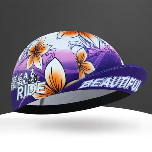 Cycling Cap for Man and Woman Cycling Hat Under Helmet-Polyester Breathable Sweat Absorbent - color: Flo-10