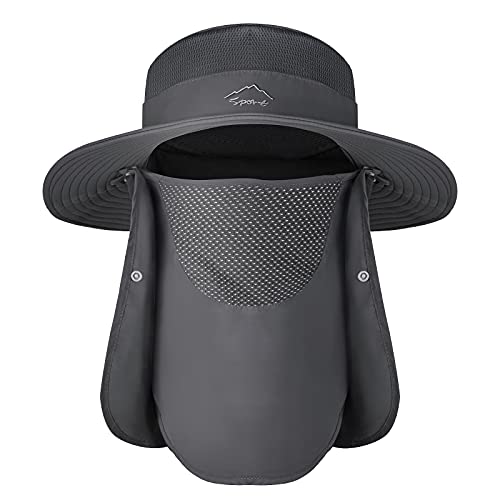 Sun Hats for Men Women UPF 50+ Waterproof Bucket Hat - color: Dark Grey