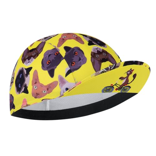Cycling Cap for Man and Woman Cycling Hat Under Helmet-Polyester Breathable Sweat Absorbent - color: Qin16