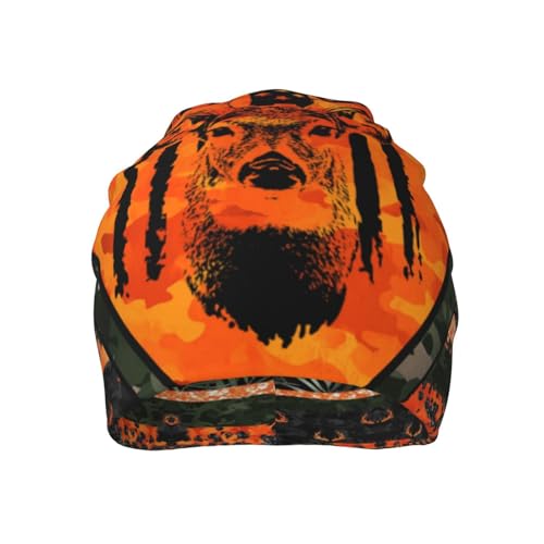 Slouchy Beanie Hat Skull Cap Chemo Headwear Baggy Hats for Men Women Running Cycling - color: Hunting