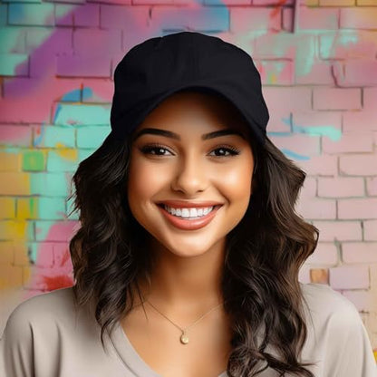 DALIX Baseball Cap Dad Hat Plain Men Women Cotton Adjustable Blank Unstructured Soft - color: Black