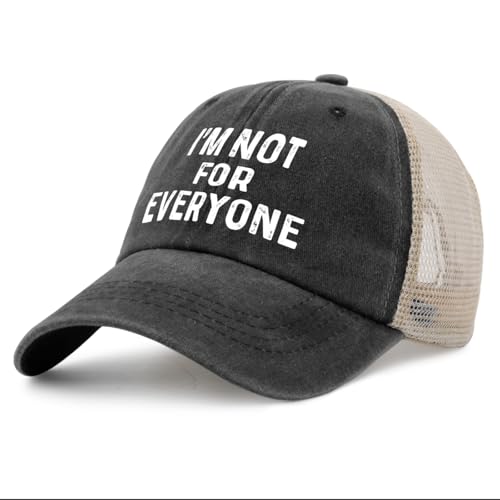 I'm Not for Everyone Hat Funny Trucker Hats for Women Funny Baseball Hat Funny Gifts - color: Black
