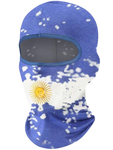 Fuinloth Balaclava Ski Mask, Motorcycle Summer Thin Cooling UV Protection - color: Argentina Flag