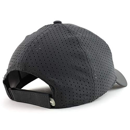 Armycrew UPF 50+ Cool Comfort Performance Stretchable Air Mesh Baseball Cap - color: Charcoal