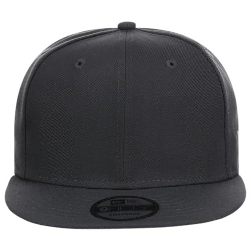 New Era Blank Custom 59FIFTY Fitted Flat Bill Cap - color: Graphite, size: One Size