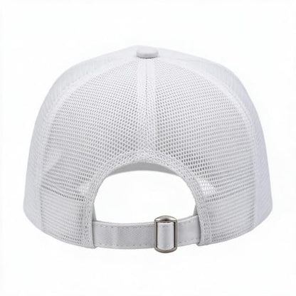 Oversize XXL Mesh Trucker Hat Big Head Hats for Men High Crown Baseball Cap Breathable Dad Hat Adjustable 23.6"-25.6" - color: White