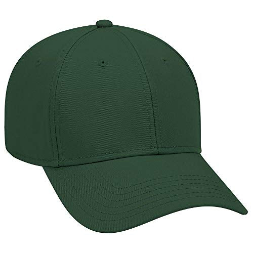 OTTO 6 Panel Low Profile Superior Cotton Twill Cap - color: Dk. Green