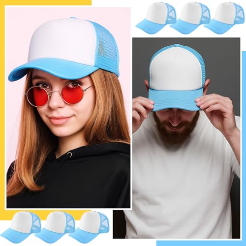 Hercicy 40 Pack Blank Trucker Hat Bulk - color: Light Blue